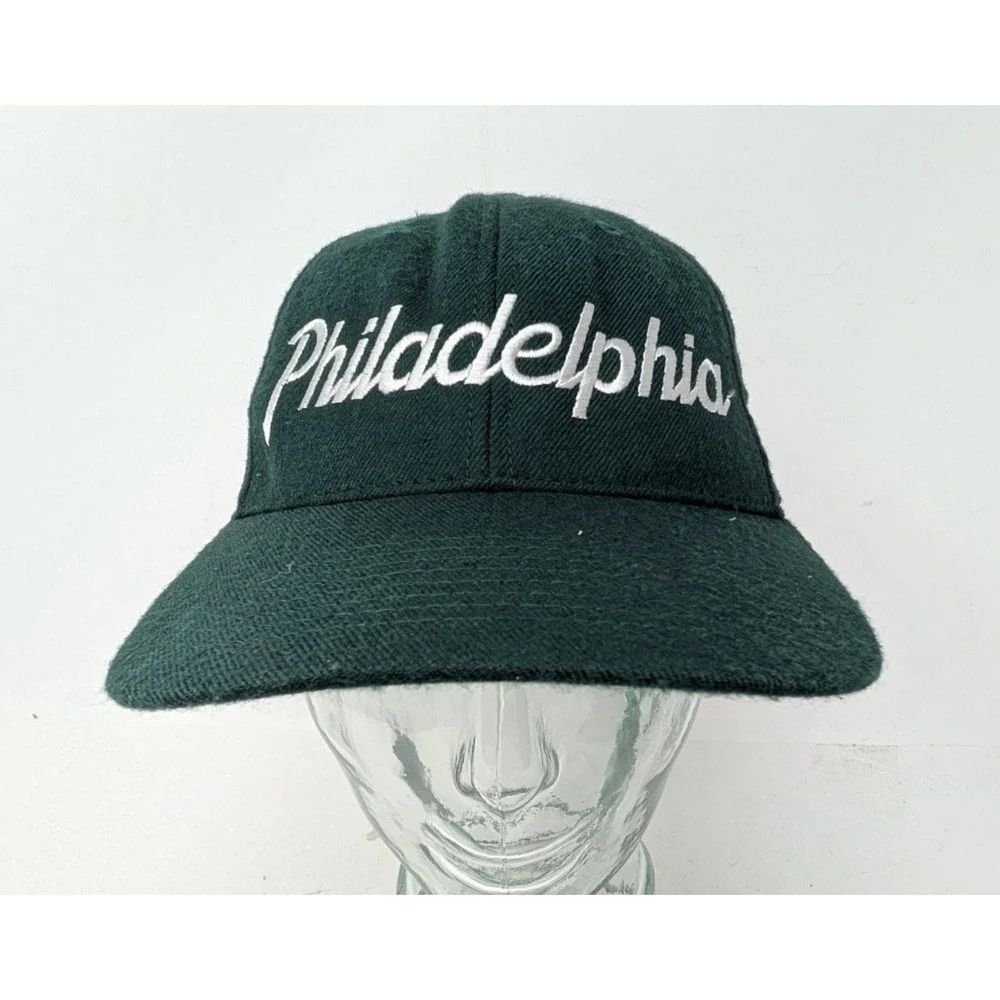 Philadelphia Eagles Hat Cap Snap Back NFL Football 100% Wool Script USA Made